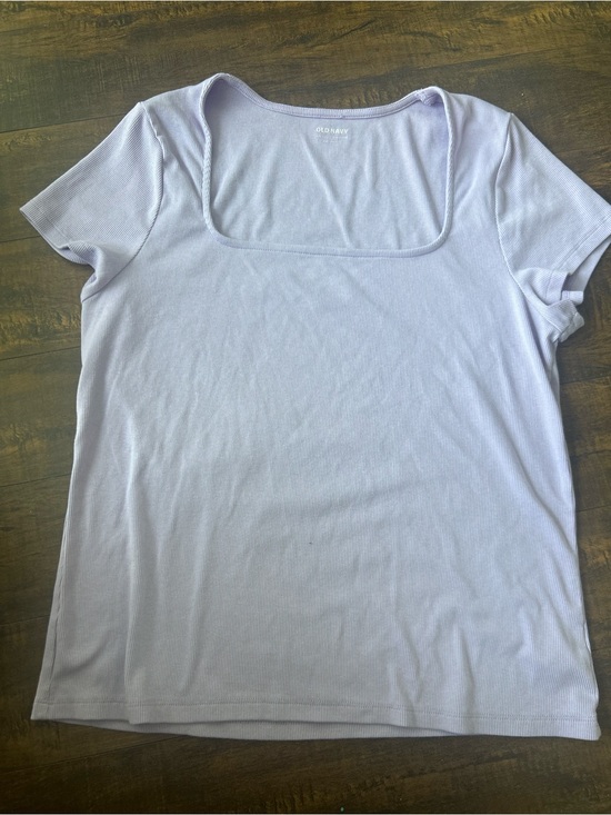 Old Navy Tops - Old Navy Light Lavender Square Neck Short Sleeve Tee